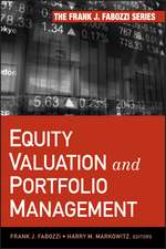 Equity Valuation and Portfolio Management