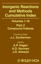 Inorganic Reactions and Methods Cumulative Index, Volumes 1–18, Part 2, Compound Indexes