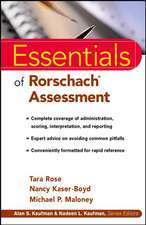 Essentials of Rorschach Assessment