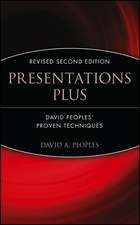 Presentations Plus 2e – David Peoples Techniques 2e