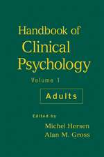 Handbook of Clinical Psychology V 1 – Adults