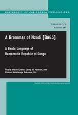 A Grammar of Nzadi (B865) – A Bantu Language of Democratic Republic of Congo V147