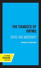 The Chances of Rhyme – Device and Modernity