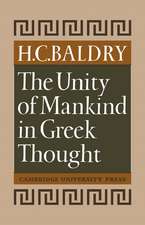 The Unity of Mankind in Greek Thought