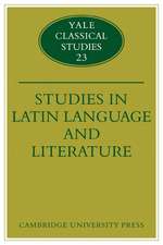 Studies in Latin Language and Literature