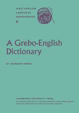 A Grebo–English Dictionary