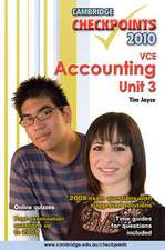 Cambridge Checkpoints VCE Accounting Unit 3 2010