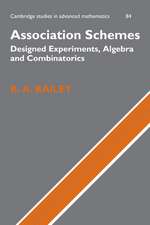 Association Schemes: Designed Experiments, Algebra and Combinatorics