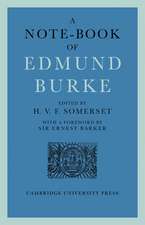 A Note-Book of Edmund Burke