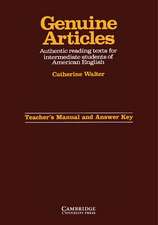 Genuine Articles Teacher's manual with key: Authentic Reading Tasks for Intermediate Students of American English