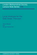 Local Analysis for the Odd Order Theorem