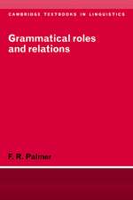 Grammatical Roles and Relations