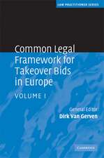 Common Legal Framework for Takeover Bids in Europe