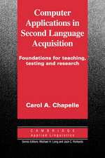 Computer Applications in Second Language Acquisition