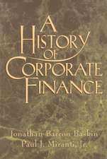 A History of Corporate Finance