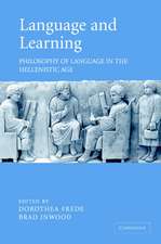 Language and Learning: Philosophy of Language in the Hellenistic Age