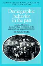 Demographic Behavior in the Past: A Study of Fourteen German Village Populations in the Eighteenth and Nineteenth Centuries