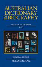 Australian Dictionary of Biography V18 L-Z