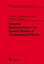 Integral Representations For Spatial Models of Mathematical Physics