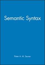 Semantic Syntax