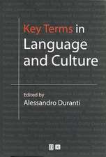 Key Terms in Language and Culture