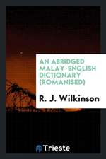 An Abridged Malay-English Dictionary (Romanized)