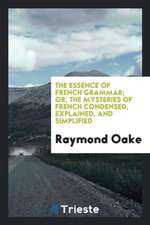 The Essence of French Grammar; Or, the Mysteries of French Condensed, Explained, and Simplified