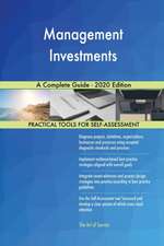 Management Investments A Complete Guide - 2020 Edition