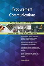 Procurement Communications A Complete Guide - 2020 Edition