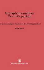 Exemptions and Fair Use in Copyright