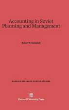 Accounting in Soviet Planning and Management