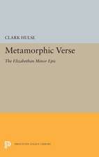 Metamorphic Verse – The Elizabethan Minor Epic