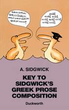 Key to Sidgwick's Greek Prose Composition