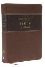 NKJV, Apply the Word Study Bible, Large Print, Leathersoft, Brown, Thumb Indexed, Red Letter Edition: Live in His Steps