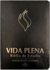 Rvr 1960 Vida Plena Biblia de Estudio - Cuero Negro / Fire Bible Black Bonded L Eather