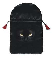 Black Cat Satin Tarot Bag