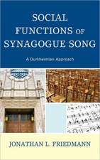 Social Functions of Synagogue Song