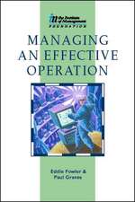 Managing an Effective Operation