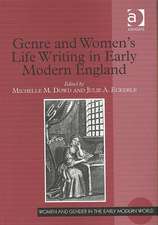 Genre and Women's Life Writing in Early Modern England