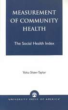 Measurement of Community Health