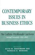 Contemporary Issues in Business Ethics