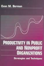 Productivity in Public and Non Profit Organizations: Strategies and Techniques