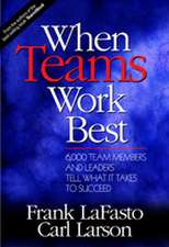 When Teams Work Best: 6,000 Team Members and Leaders Tell What it Takes to Succeed