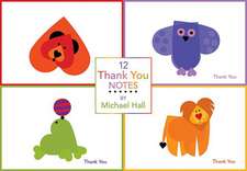 Thank You Notes Hall/12 Thank You Notes: An Animal Sticker Kit [With Play Area Board and Booklet]