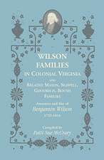 Wilson Families in Colonial Virginia and Related Mason, Seawell, Goodrich, Boush Families: Ancestors and Kin of Benjamin Wilson (1733-1814)