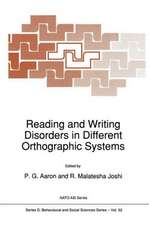 Reading and Writing Disorders in Different Orthographic Systems