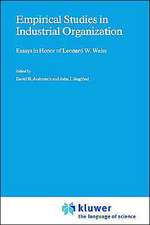 Empirical Studies in Industrial Organization: Essays in Honor of Leonard W. Weiss