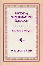 History of New Testament Research Vol 1