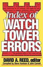 Index of Watchtower Errors 1879 to 1989