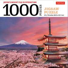 Japan's Mount Fuji in Springtime- 1000 Piece Jigsaw Puzzle: Snowcapped Mount Fuji and Chureito Pagoda in Springtime (Finished Size 24 in X 18 in)